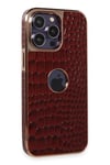 Mey İthalat®  iPhone 14 Pro Kılıf Snake Kapak - Bordo