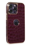 Mey İthalat®  iPhone 14 Pro Kılıf Snake Kapak - Derin Mor