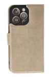 Mey İthalat®  iPhone 14 Pro Kılıf Trend S Plus Kapaklı Kılıf - Gold