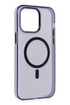 Mey İthalat®  iPhone 14 Pro Kılıf Tron Şeffaf Magsafe Kapak - Derin Mor
