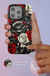 Mey İthalat®  iPhone 14 Pro Max Flower Series Magsafe Kapak - Beyaz