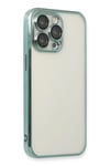 Mey İthalat®  iPhone 14 Pro Max Kılıf  Lensli Silikon - Yeşil
