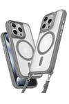 Mey İthalat®  iPhone 14 Pro Max Kılıf Enka Magsafe Silikon Kılıf - Titan Gri