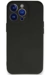 Mey İthalat®  iPhone 14 Pro Max Kılıf First Silikon - Siyah