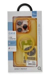 Mey İthalat®  iPhone 14 Pro Max Kılıf Flet Lens Magsafe Kapak - Turuncu
