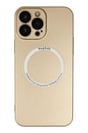 Mey İthalat®  iPhone 14 Pro Max Kılıf Jack Magneticsafe Lens Silikon - Gold