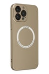 Mey İthalat®  iPhone 14 Pro Max Kılıf Jack Magneticsafe Lens Silikon - Gold