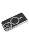 Mey İthalat®  iPhone 14 Pro Max Kılıf Joke Simli Magneticsafe Kılıf - Gri