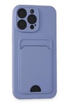 Mey İthalat®  iPhone 14 Pro Max Kılıf Kelvin Kartvizitli Silikon - Lila