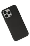 Mey İthalat®  iPhone 14 Pro Max Kılıf Nano içi Kadife Silikon - Siyah