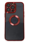 Mey İthalat®  iPhone 14 Pro Max Kılıf Slot Silikon - Kırmızı