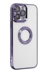 Mey İthalat®  iPhone 14 Pro Max Kılıf Slot Silikon - Mor