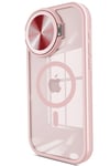 Mey İthalat®  iPhone 14 Pro Max Kılıf Teleskop Lens Magsafe Silikon Kapak - Pembe