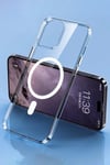 Mey İthalat®  iPhone 14 Pro Max Kılıf Tron Şeffaf Magsafe Kapak - Şeffaf