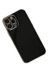 Mey İthalat®  iPhone 14 Pro Max Kılıf Volet Silikon - Siyah