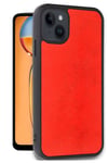 Mey İthalat®  iPhone 15 Kılıf Aras Deri Kapak - Kırmızı