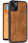 Mey İthalat®  iPhone 15 Kılıf Aras Deri Kapak - Taba