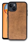 Mey İthalat®  iPhone 15 Kılıf Aras Deri Kapak - Taba