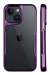 Mey İthalat®  iPhone 15 Kılıf Boyi Silikon Kapak - Derin Mor
