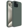 Mey İthalat®  iPhone 15 Kılıf First Silikon - Koyu Yeşil