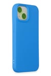 Mey İthalat®  iPhone 15 Kılıf Nano içi Kadife Silikon - Mavi