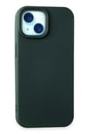 Mey İthalat®  iPhone 15 Kılıf Nano içi Kadife Silikon - Koyu Yeşil