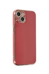 Mey İthalat®  iPhone 15 Kılıf Volet Silikon - Kırmızı