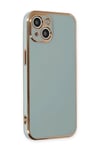 Mey İthalat®  iPhone 15 Kılıf Volet Silikon - Açık Yeşil
