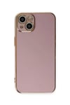 Mey İthalat®  iPhone 15 Kılıf Volet Silikon - Mor