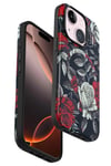Mey İthalat®  iPhone 15 Plus Flower Series Magsafe Kapak - Siyah
