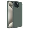 Mey İthalat®  iPhone 15 Plus Kılıf First Silikon - Koyu Yeşil
