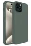 Mey İthalat®  iPhone 15 Plus Kılıf First Silikon - Koyu Yeşil