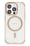 Mey İthalat®  iPhone 15 Pro Hilton Magsafe Kapak - Gold