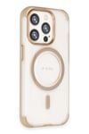 Mey İthalat®  iPhone 15 Pro Hilton Magsafe Kapak - Gold
