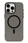 Mey İthalat®  iPhone 15 Pro Kılıf Anka PC Magneticsafe Sert Metal Kapak - Siyah