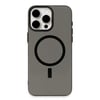 Mey İthalat®  iPhone 15 Pro Kılıf Anka PC Magneticsafe Sert Metal Kapak - Siyah