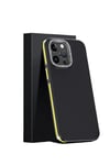 Mey İthalat®  iPhone 15 Pro Kılıf Aramid 600D Kevlar Karbon Fiber Magsafe Kapak - Sarı
