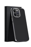 Mey İthalat®  iPhone 15 Pro Kılıf Aramid 600D Kevlar Karbon Fiber Magsafe Kapak - Gri