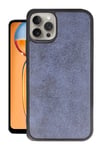 Mey İthalat®  iPhone 15 Pro Kılıf Aras Deri Kapak - Lacivert