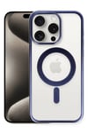 Mey İthalat®  iPhone 15 Pro Kılıf Erozi Magsafe Kapak - Lacivert