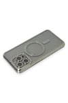 Mey İthalat®  iPhone 15 Pro Kılıf Joke Simli Magneticsafe Kılıf - Gri