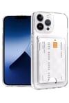 Mey İthalat®  iPhone 15 Pro Kılıf Kart Şeffaf Silikon - Şeffaf