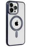 Mey İthalat®  iPhone 15 Pro Kılıf Kronos Magsafe Kapak - Lacivert
