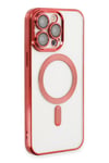 Mey İthalat®  iPhone 15 Pro Kılıf Kross Magneticsafe Kapak - Kırmızı