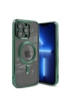Mey İthalat®  iPhone 15 Pro Kılıf Kross Magneticsafe Kapak - Koyu Yeşil