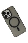Mey İthalat®  iPhone 15 Pro Kılıf Lodos Magneticsafe Mat Kapak - Siyah