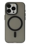 Mey İthalat®  iPhone 15 Pro Kılıf Lodos Magneticsafe Mat Kapak - Siyah