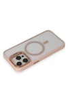 Mey İthalat®  iPhone 15 Pro Kılıf Roblox Lens Magsafe Standlı Kapak - Pudra