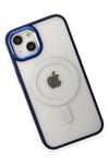 Mey İthalat®  iPhone 15 Pro Kılıf Room Magneticsafe Silikon - Lacivert