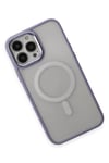 Mey İthalat®  iPhone 15 Pro Kılıf Room Magneticsafe Silikon - Lila